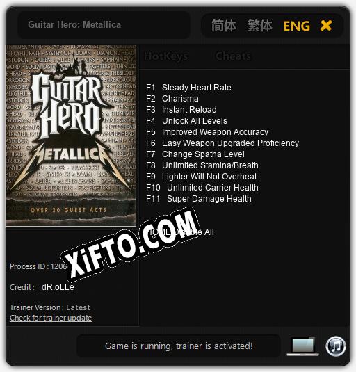 Guitar Hero: Metallica: Трейнер +11 [v1.8]