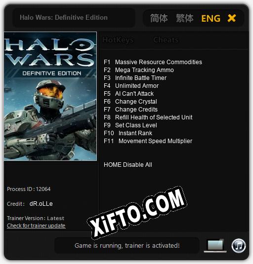Halo Wars: Definitive Edition: ТРЕЙНЕР И ЧИТЫ (V1.0.42)