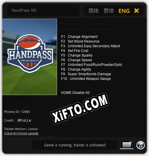 HandPass VR: Трейнер +10 [v1.3]