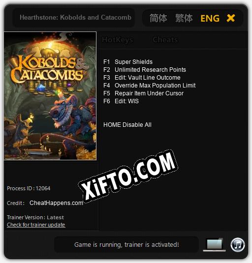 Трейнер для Hearthstone: Kobolds and Catacombs [v1.0.7]