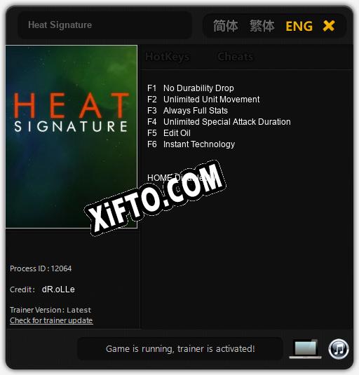 Трейнер для Heat Signature [v1.0.4]