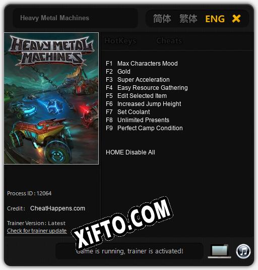 Heavy Metal Machines: Трейнер +9 [v1.1]