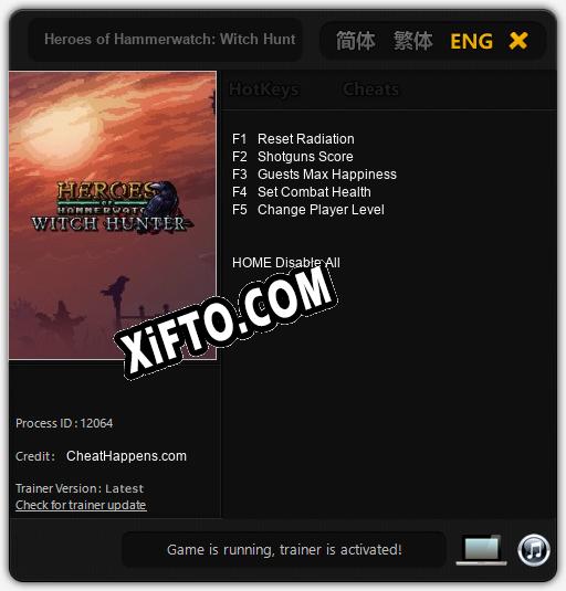 Heroes of Hammerwatch: Witch Hunter: Читы, Трейнер +5 [CheatHappens.com]