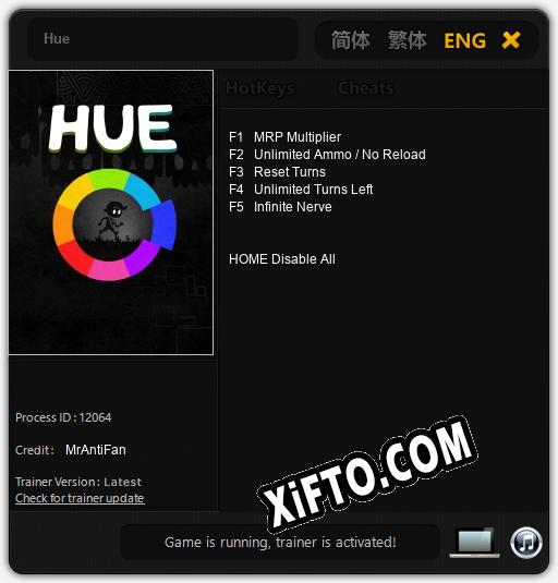 Hue: Трейнер +5 [v1.8]