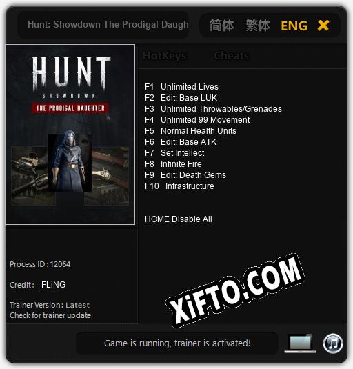 Трейнер для Hunt: Showdown The Prodigal Daughter [v1.0.6]