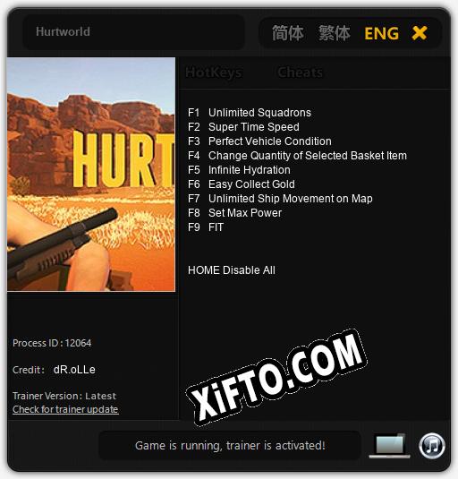 Трейнер для Hurtworld [v1.0.1]