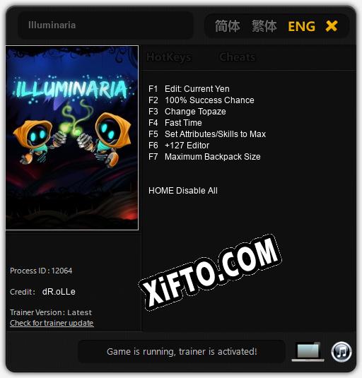 Трейнер для Illuminaria [v1.0.6]