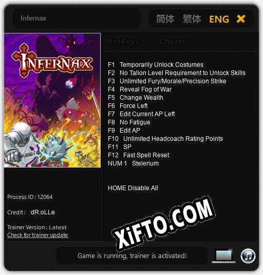 Infernax: Читы, Трейнер +13 [dR.oLLe]