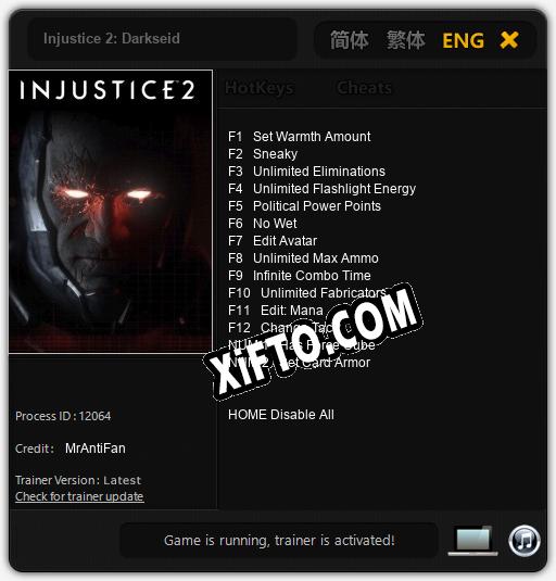 Injustice 2: Darkseid: ТРЕЙНЕР И ЧИТЫ (V1.0.9)