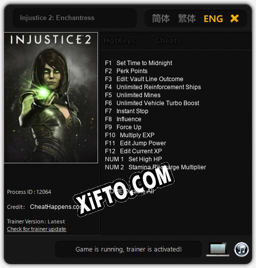 Трейнер для Injustice 2: Enchantress [v1.0.6]