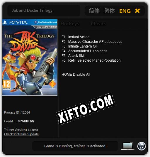 Jak and Daxter Trilogy: ТРЕЙНЕР И ЧИТЫ (V1.0.83)