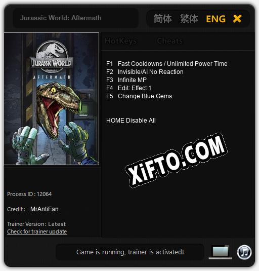 Jurassic World: Aftermath: ТРЕЙНЕР И ЧИТЫ (V1.0.46)