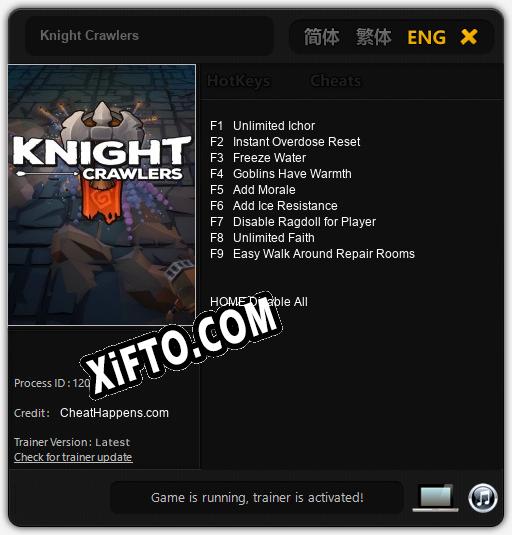 Трейнер для Knight Crawlers [v1.0.1]