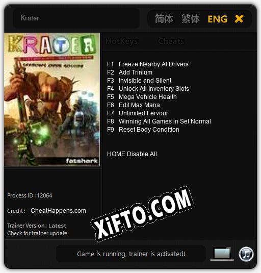 Krater: Трейнер +9 [v1.1]