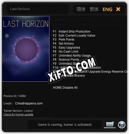 Трейнер для Last Horizon [v1.0.8]