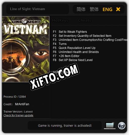 Line of Sight: Vietnam: Читы, Трейнер +8 [MrAntiFan]