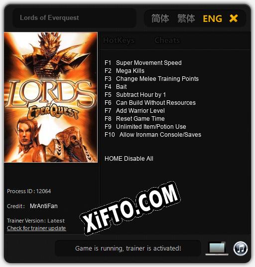 Lords of Everquest: Трейнер +10 [v1.4]