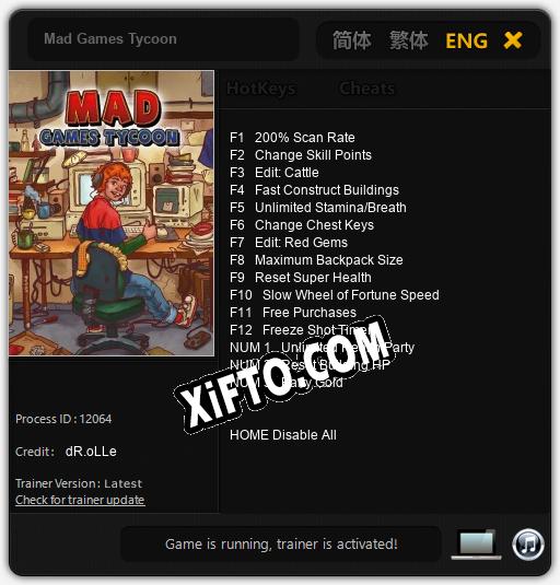 Трейнер для Mad Games Tycoon [v1.0.9]