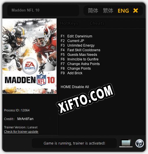 Madden NFL 10: Трейнер +9 [v1.7]