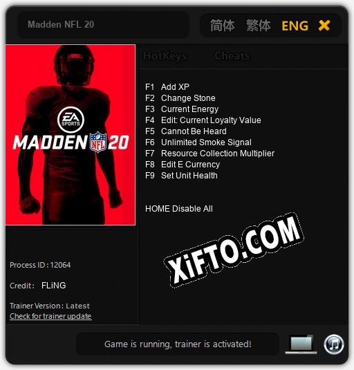 Madden NFL 20: Трейнер +9 [v1.7]