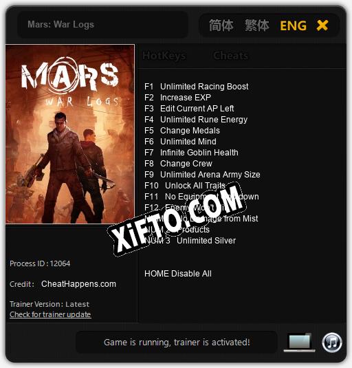Mars: War Logs: ТРЕЙНЕР И ЧИТЫ (V1.0.84)