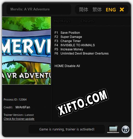 Mervils: A VR Adventure: ТРЕЙНЕР И ЧИТЫ (V1.0.46)
