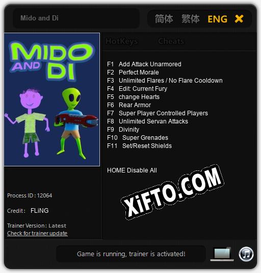 Mido and Di: Трейнер +11 [v1.3]