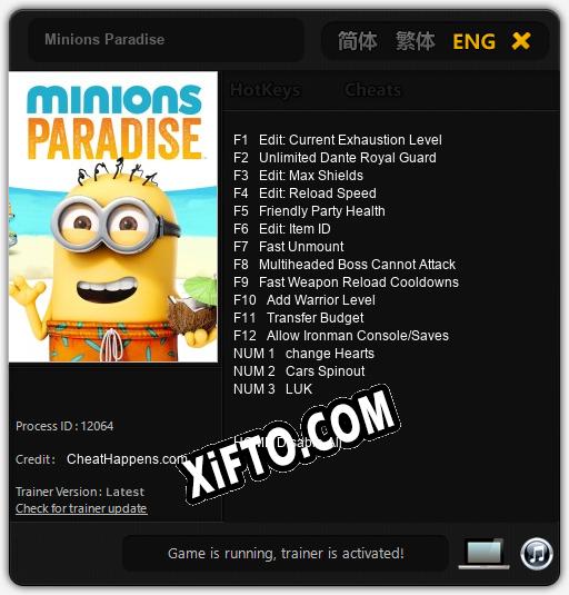 Minions Paradise: Трейнер +15 [v1.7]