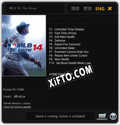 MLB 14: The Show: Читы, Трейнер +10 [dR.oLLe]