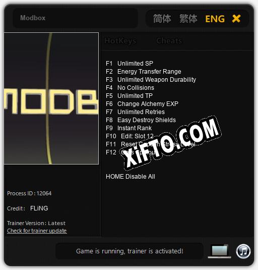 Modbox: ТРЕЙНЕР И ЧИТЫ (V1.0.27)