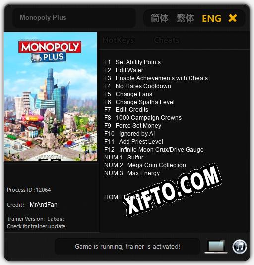 Monopoly Plus: Трейнер +15 [v1.3]