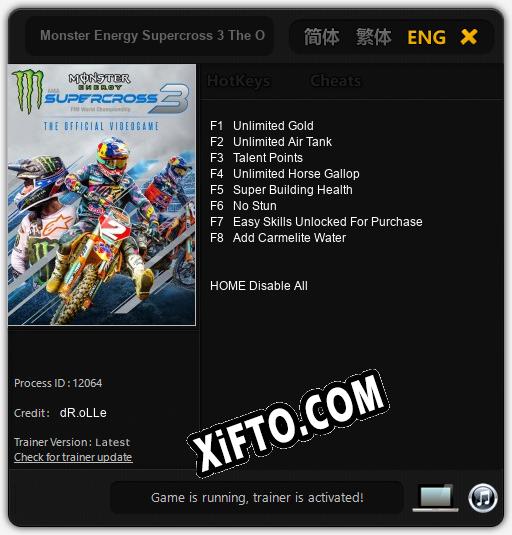 Monster Energy Supercross 3 The Official Video Game: ТРЕЙНЕР И ЧИТЫ (V1.0.98)