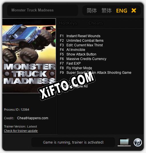Monster Truck Madness: Трейнер +9 [v1.7]