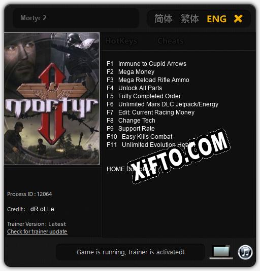 Mortyr 2: Трейнер +11 [v1.6]