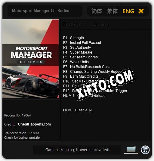 Motorsport Manager GT Series: ТРЕЙНЕР И ЧИТЫ (V1.0.48)