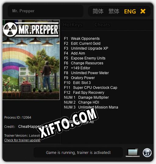 Трейнер для Mr. Prepper [v1.0.4]