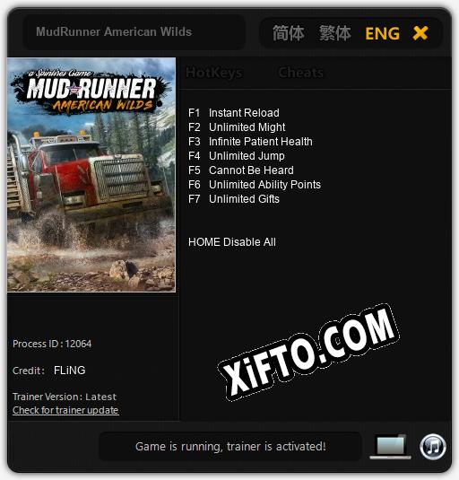 MudRunner American Wilds: ТРЕЙНЕР И ЧИТЫ (V1.0.24)