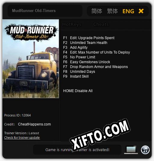 MudRunner Old-Timers: Читы, Трейнер +9 [CheatHappens.com]