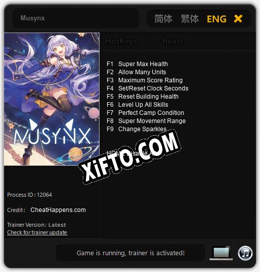 Трейнер для Musynx [v1.0.6]
