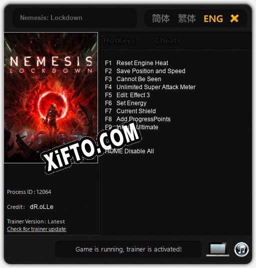 Nemesis: Lockdown: ТРЕЙНЕР И ЧИТЫ (V1.0.76)