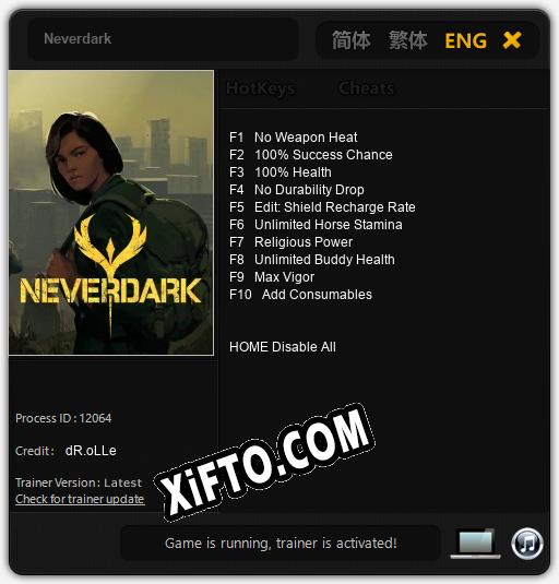 Трейнер для Neverdark [v1.0.7]