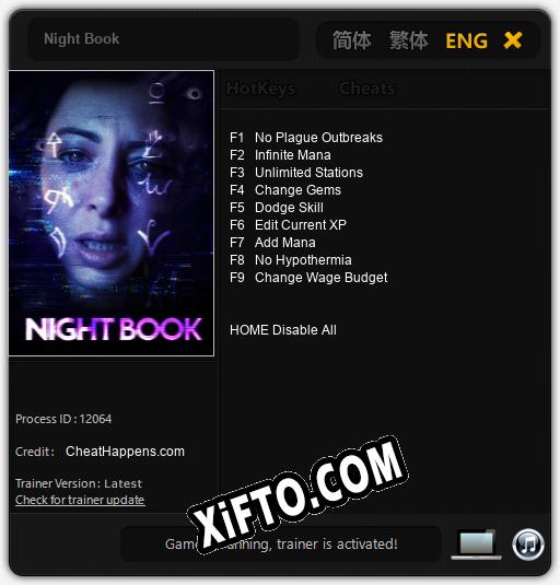 Night Book: Трейнер +9 [v1.8]