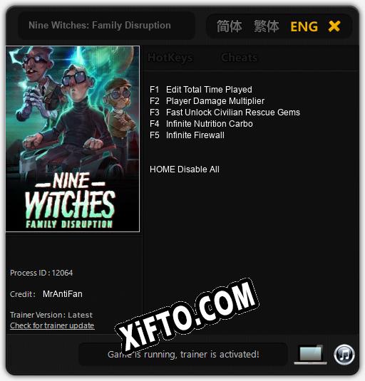 Nine Witches: Family Disruption: ТРЕЙНЕР И ЧИТЫ (V1.0.85)