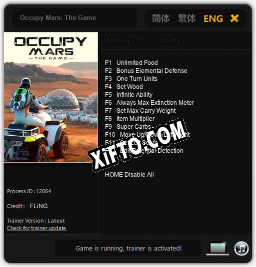 Трейнер для Occupy Mars: The Game [v1.0.3]