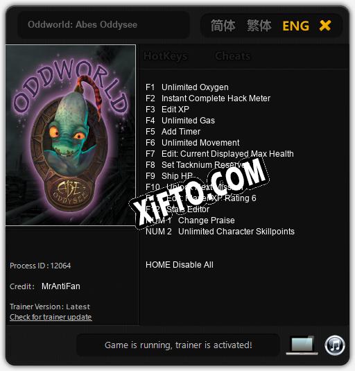 Oddworld: Abes Oddysee: Трейнер +14 [v1.1]