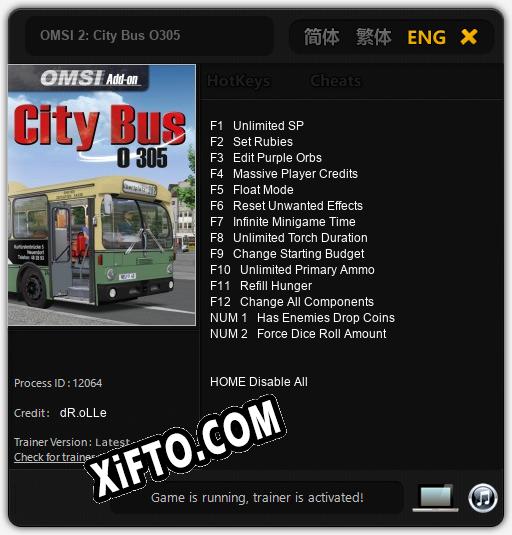 OMSI 2: City Bus O305: ТРЕЙНЕР И ЧИТЫ (V1.0.59)