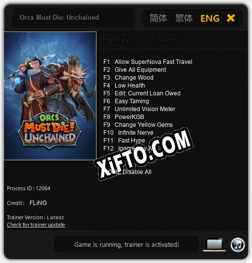 Трейнер для Orcs Must Die: Unchained [v1.0.3]