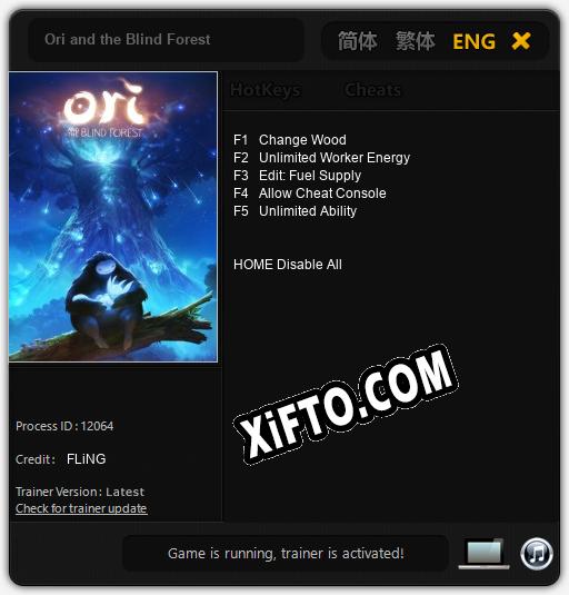 Ori and the Blind Forest: ТРЕЙНЕР И ЧИТЫ (V1.0.57)