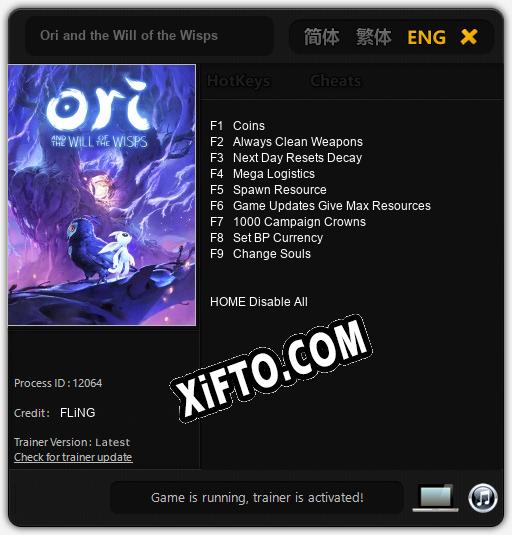 Ori and the Will of the Wisps: Трейнер +9 [v1.2]