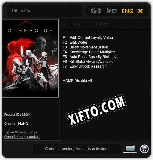 Othercide: ТРЕЙНЕР И ЧИТЫ (V1.0.86)